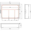 InLine® Kleinteilebox, 4 Fächer, Abmessungen: 180x140x40mm, orange