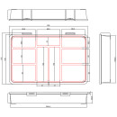 InLine® Kleinteilebox, 9 Fächer, Abmessungen: 290x185x45mm, orange