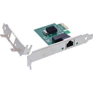 InLine® Gigabit Netzwerkkarte, 1x RJ45 1Gb/s, PCIe x1, low profile Slotblech