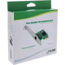 InLine® Gigabit Netzwerkkarte, 1x RJ45 1Gb/s, PCIe x1, low profile Slotblech