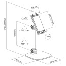 InLine® Tablet Tischhalterung mit Standfuß, bis...