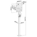 InLine® Universal Wallbox-Standfuß mit EV-Ladekabel Halterung, schwarz