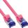 InLine® Patchkabel Slim, Cat.6A, S/FTP, TPE (LSZH) flexibel, PoE, magenta, 10m