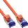 InLine® Patchkabel Slim, Cat.6A, S/FTP, TPE (LSZH) flexibel, PoE, orange, 10m