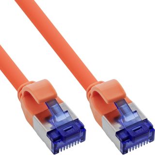 InLine® Patchkabel Slim, Cat.6A, S/FTP, TPE (LSZH) flexibel, PoE, orange, 1,5m