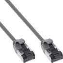 InLine® Patchkabel slim, U/FTP, Cat.8.1, TPE halogenfrei, grau, 10m