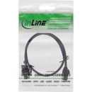 InLine® Patchkabel slim, U/FTP, Cat.8.1, TPE halogenfrei, schwarz, 1m