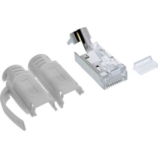 InLine® Crimpstecker Cat.6A RJ45 geschirmt, 3-teilig grau 100er Pack