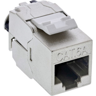 InLine® Keystone RJ45 Buchse Slim, SNAP-In, Cat.6A, integrierter Kabelbinder