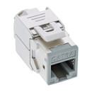 InLine® Keystone RJ45 Buchse, geschirmt, Cat.6A, grau...