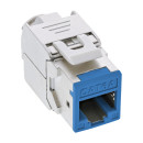 InLine® Keystone RJ45 Buchse, geschirmt, Cat.6A, blau...