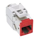 InLine® Keystone RJ45 Buchse, geschirmt, Cat.6A, rot...