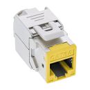 InLine® Keystone RJ45 Buchse, geschirmt, Cat.6A, gelb...