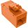 InLine® Keystone RJ45 Buchse/Buchse, ungeschirmt, Cat.6A, 8er Pack, orange