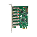 InLine® Schnittstellenkarte, 7x USB-A 3.2 Gen.1, PCIe, mit SATA Stromanschluss