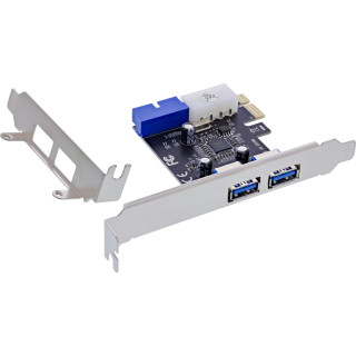 InLine® Schnittstellenkarte, 4x USB 3.2 Gen.1, (2+2) PCIe, low profile Slotblech