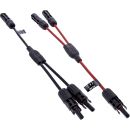 InLine® Solarkabel 2-fach Verteiler-Set schwarz/rot...