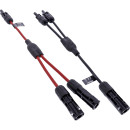 InLine® Solarkabel 2-fach Verteiler-Set schwarz/rot...