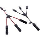 InLine® Solarkabel 3-fach Verteiler-Set schwarz/rot...