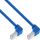 InLine® Patchkabel 2-seitig unten gewinkelt, S/FTP, Cat.6, 250MHz, blau, 1,5m