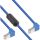 InLine® Patchkabel 2-seitig unten gewinkelt mit Ferrit, S/FTP, Cat.6, PVC, 1,6m