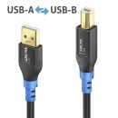 USB 2.0 USB-A auf USB-B Kabel, schwarz, 0.50m, Installer...