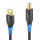 USB 2.0 USB-A auf USB-B Kabel, schwarz, 0.50m, Single Cable