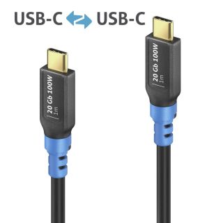 USB4 Gen2 USB-C auf USB-C Kabel, schwarz , 2.00m, Installer Pack