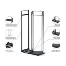 19" ausziehbares und drehbares Rack-System mit 250kg...