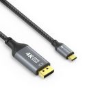 USB-C zu DisplayPort Adapter - 4K60, 21.6Gbps - grau/schwarz - 0.10m