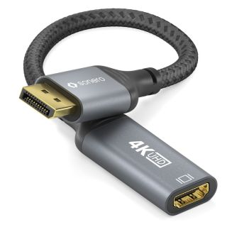 DisplayPort auf HDMI Adapter - 4K60 - grau/schwarz - 0.10m