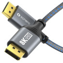 DisplayPort auf DisplayPort Kabel - 8K60 - grau/blau - 2.00m