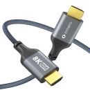 HDMI zu HDMI Kabel - 8K60 - grau/blau - 3.00m