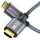 HDMI zu HDMI Kabel - 8K60 - grau/blau - 3.00m