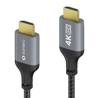 HDMI zu HDMI Kabel - 4K60 - grau/schwarz - 2.00m