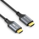 HDMI zu HDMI Kabel - 4K60 - grau/schwarz - 2.00m