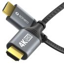 HDMI zu HDMI Kabel - 4K60 - grau/schwarz - 2.00m