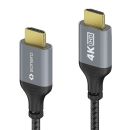 HDMI zu HDMI Kabel - 4K60 - grau/schwarz - 1.00m