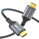 HDMI zu HDMI Kabel - 4K60 - grau/schwarz - 1.00m