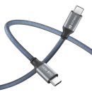 USB-C auf USB-C-Ladekabel - USB 2.0, 100W PD - grau/blau - 3.00m