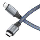 USB-C auf USB-C-Ladekabel - USB 2.0, 100W PD - grau/blau - 2.00m