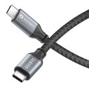 USB-C auf USB-C-Ladekabel - USB 2.0, 60W PD - grau/schwarz - 2.00m