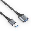 USB 3.0-Kabel - A/A-Verlängerung - Aluminium - spacegrau/schwarz - 1.50m