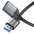 USB 3.0-Kabel - A/A-Verlängerung - Aluminium - spacegrau/schwarz - 1.50m