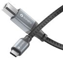 USB 2.0 Kabel - C/B - Aluminium - spacegrau/schwarz - 5.00m