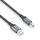 USB 2.0 Kabel - A/B - Aluminium - spacegrau/schwarz - 5.00m