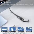 USB 3.0-Kabel - A/A-Verlängerung - Aluminium - spacegrau/schwarz - 3.00m