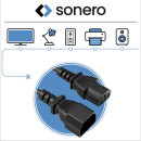Netzkabel - IEC-Verlängerung IEC (C13) auf IEC (C14) gerade - 3,00m - schwarz