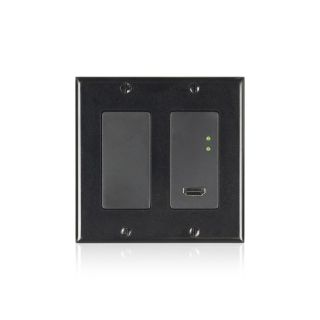 3G PoE 4K HDMI 2-Gang Wallplate Transmitter, schwarz - 3G Ultra Series