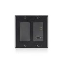 3G PoE 4K HDMI 2-Gang Wallplate Transmitter, schwarz - 3G...